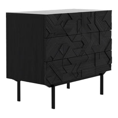Graphic Chest of Drawers Dresser - 3 Drawers