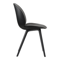 Beetle Dining Chair - Front Upholstered - Black Plastic Base