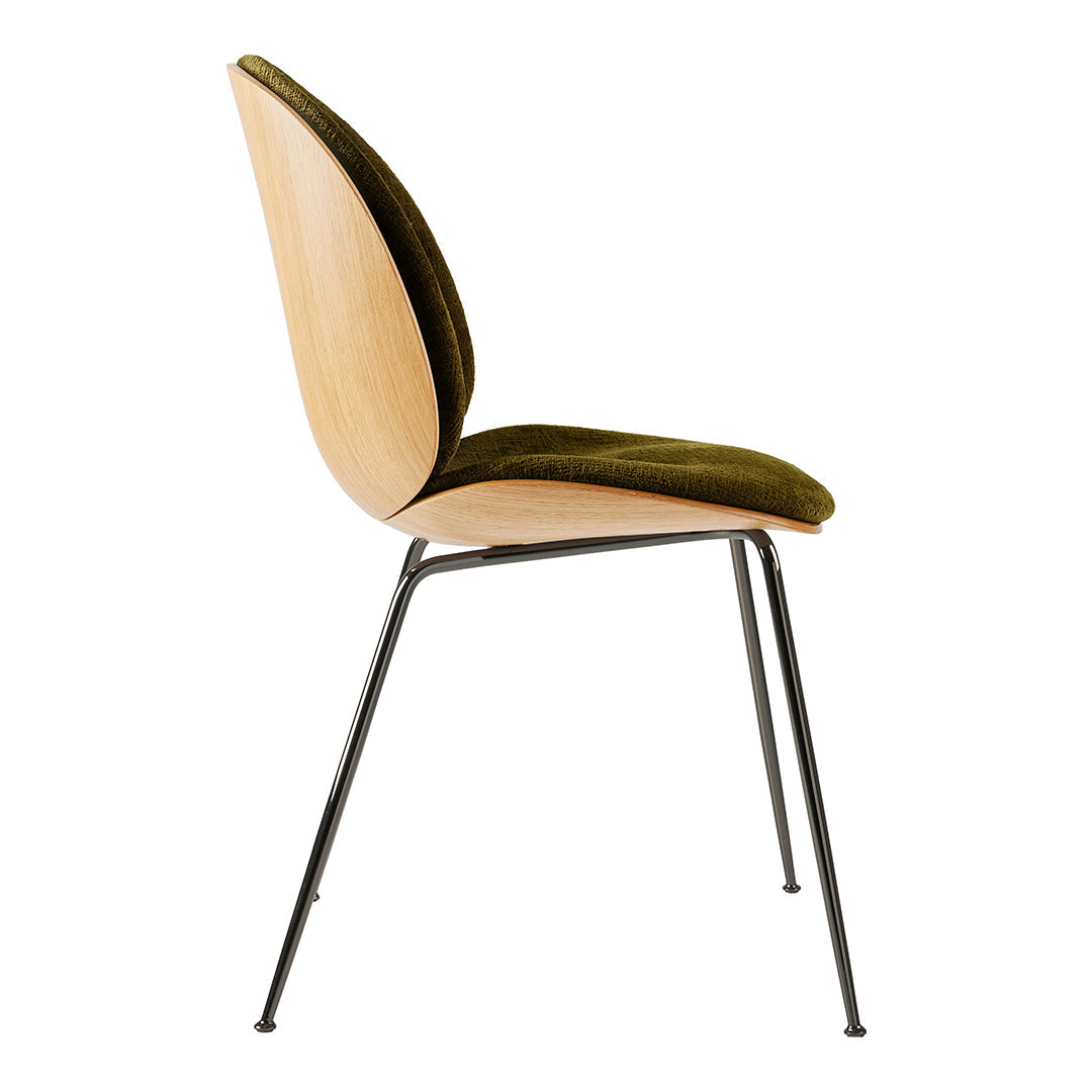 Beetle Dining Chair - Front Upholstered - Conic Base - 3D Veneer Shell