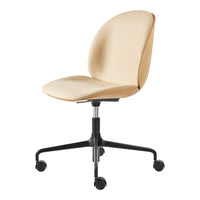 Beetle Meeting Chair - 4-Star Base w/ Casters - Height Adjustable - Front Upholstered - Veneer Shell