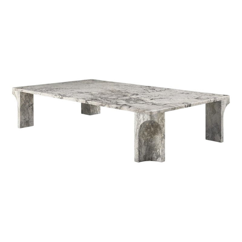 Concrete coffee table with a textured gray surface and minimalist, clean lines. Modern decor accent piece.