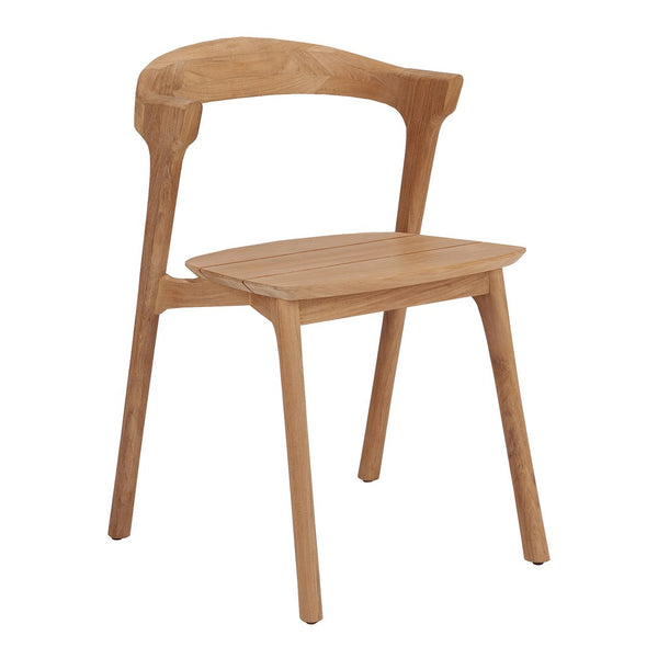 Natural wood chair with a warm, light oak finish and smooth, minimalist design. Ideal for modern decor.