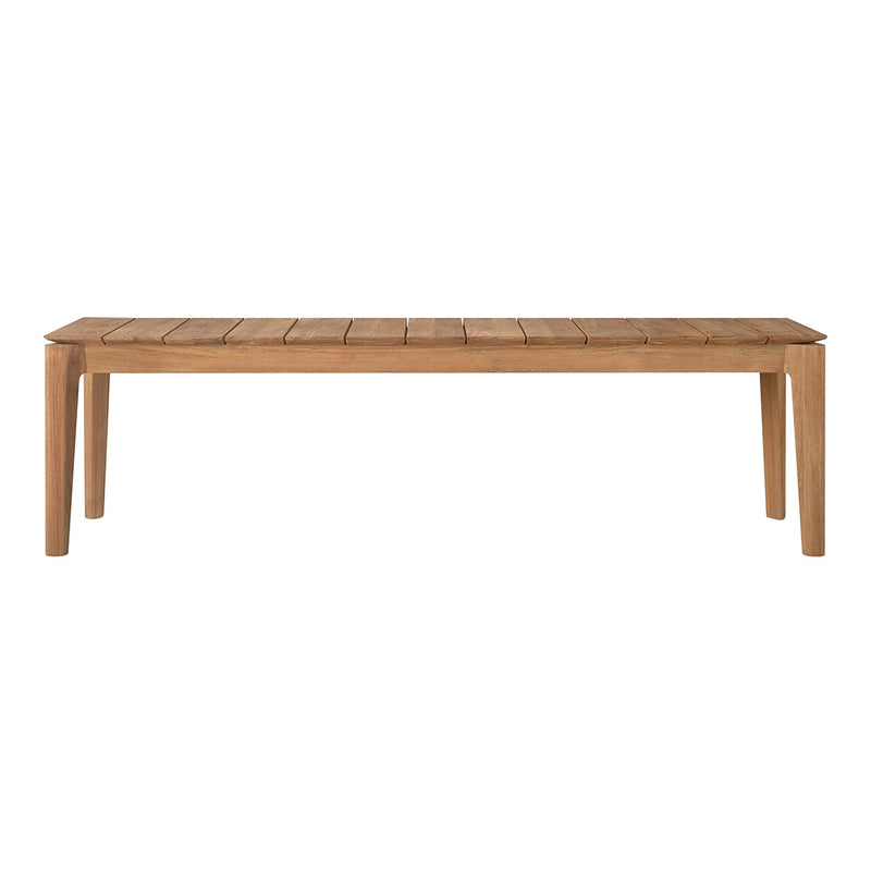 Natural wood coffee table with a smooth finish and slatted surface design, showcasing warm tones and clean lines.