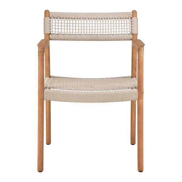 Beige woven seat and backrest with light wood frame, featuring a simple and modern design. Perfect for contemporary decor.