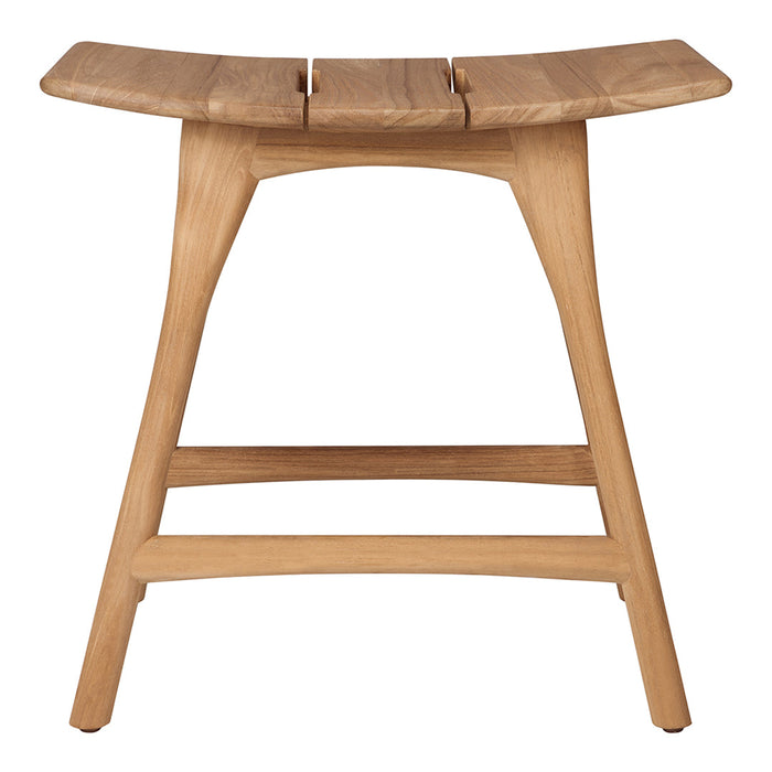 Natural wood stool in light oak finish with a smooth, minimalist design and subtle grain patterns.