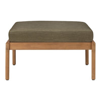 Green textured cushion on a light wood frame, offering a modern and natural aesthetic. Perfect for contemporary decor.