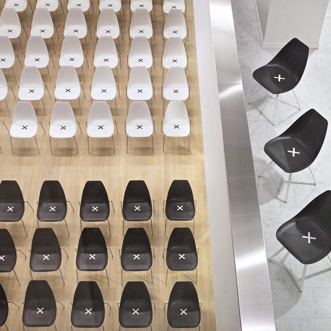 X Side Chair - Chrome Base - Stackable