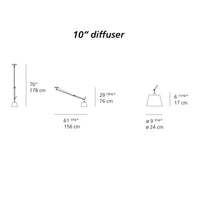 Tolomeo Off-Center Suspension Light w/ Shade