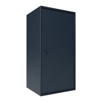 Sleek dark navy blue cabinet with a minimalist design and smooth finish. Ideal for modern interiors.