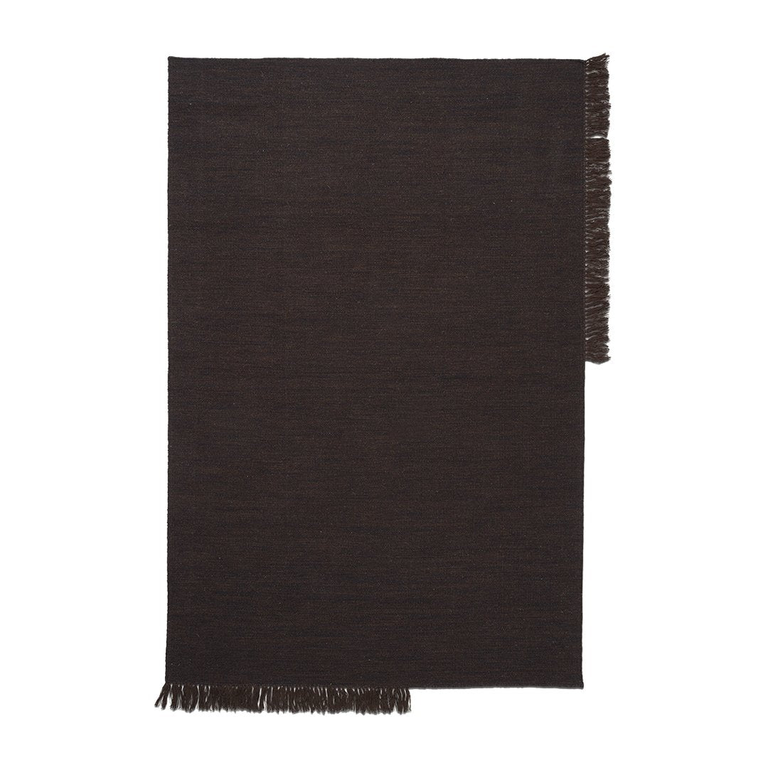 Boarders Kelim Hand-Woven Wool and Cotton Rug Brown 3