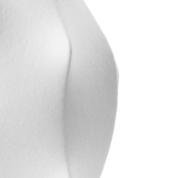 Smooth, white curved surface with subtle texture, ideal for minimalist decor.
