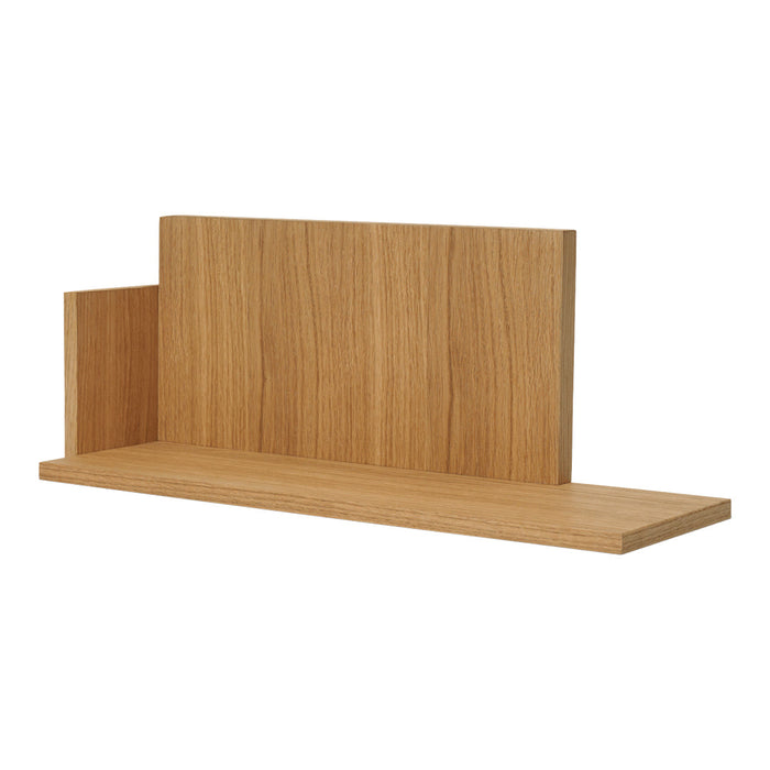 Light oak wood floating shelf with a smooth, natural grain pattern. Perfect for modern home decor.