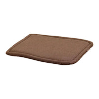 Brown rectangular pet mat with a smooth texture and contrasting border, ideal for home decor.