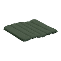 Dark green cushioned mat with a smooth, textured pattern and five padded sections for comfort.