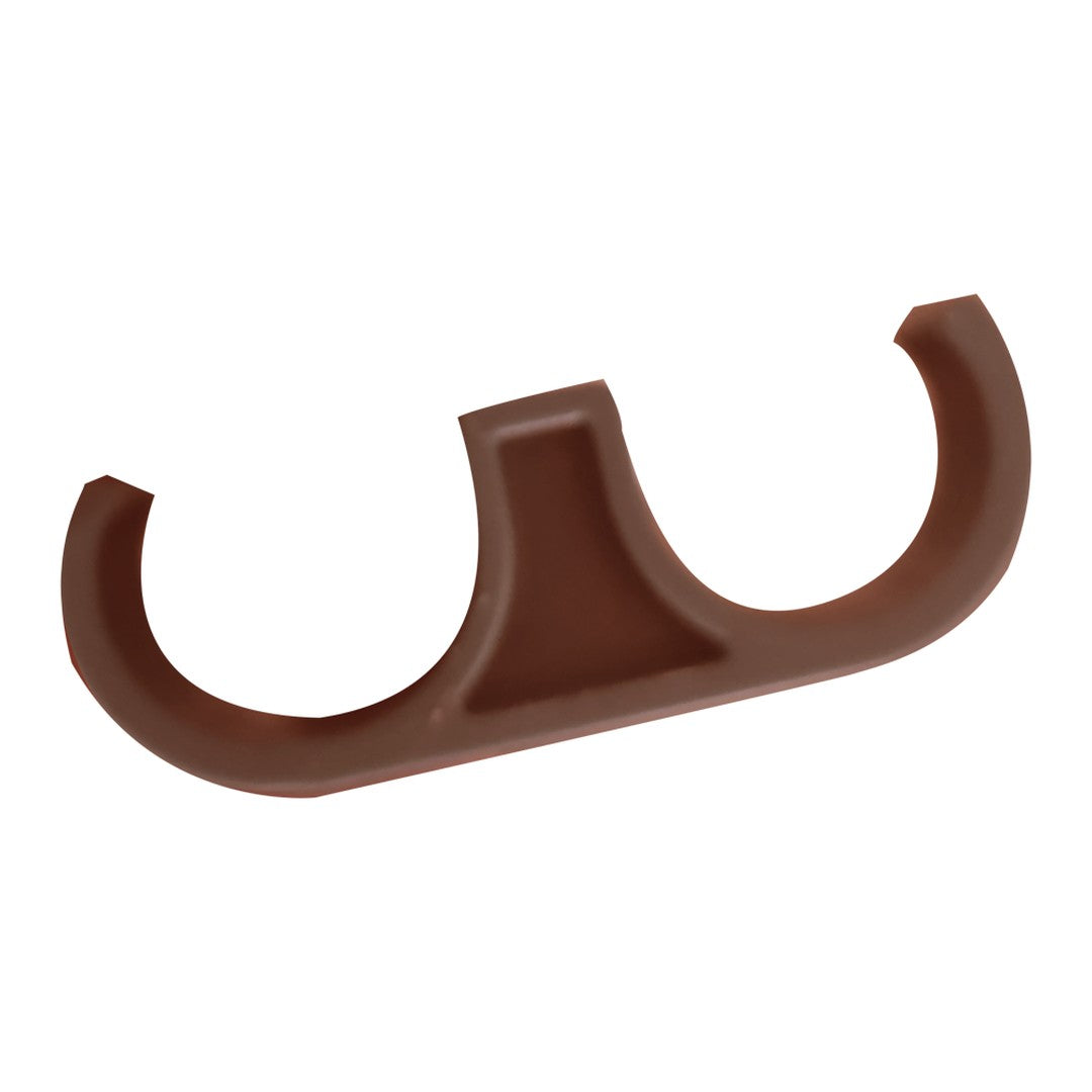 Brown silicone accessory with a smooth, curved design and minimalistic pattern. Ideal for functional use.