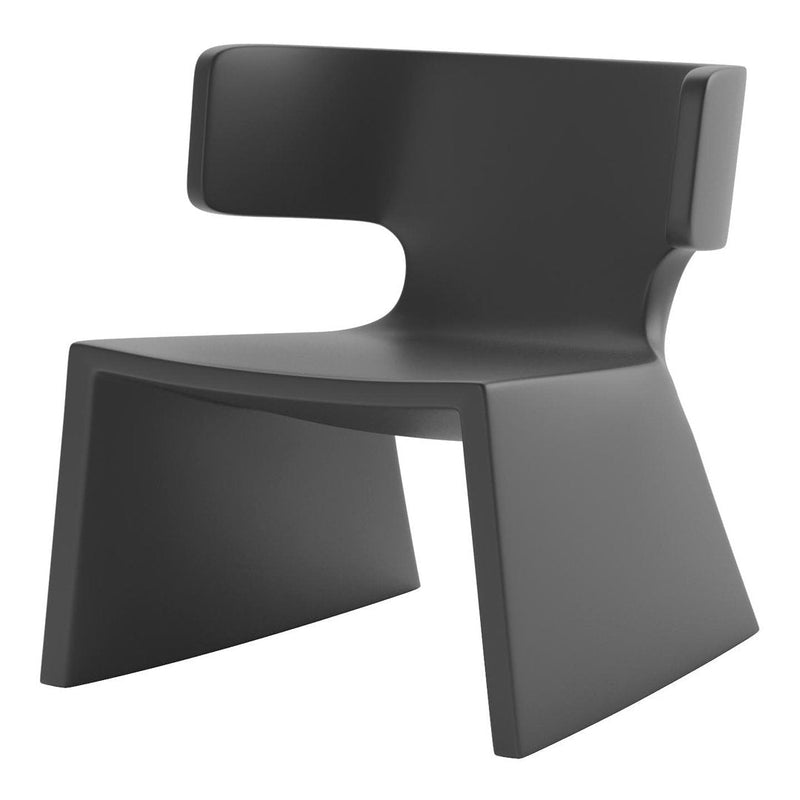 Sleek black modern chair with minimalist design and smooth matte finish. Perfect for contemporary decor.