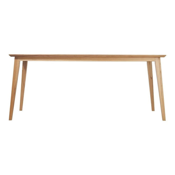 Light wood dining table with a smooth, natural finish and minimalist design. Perfect for modern interiors.