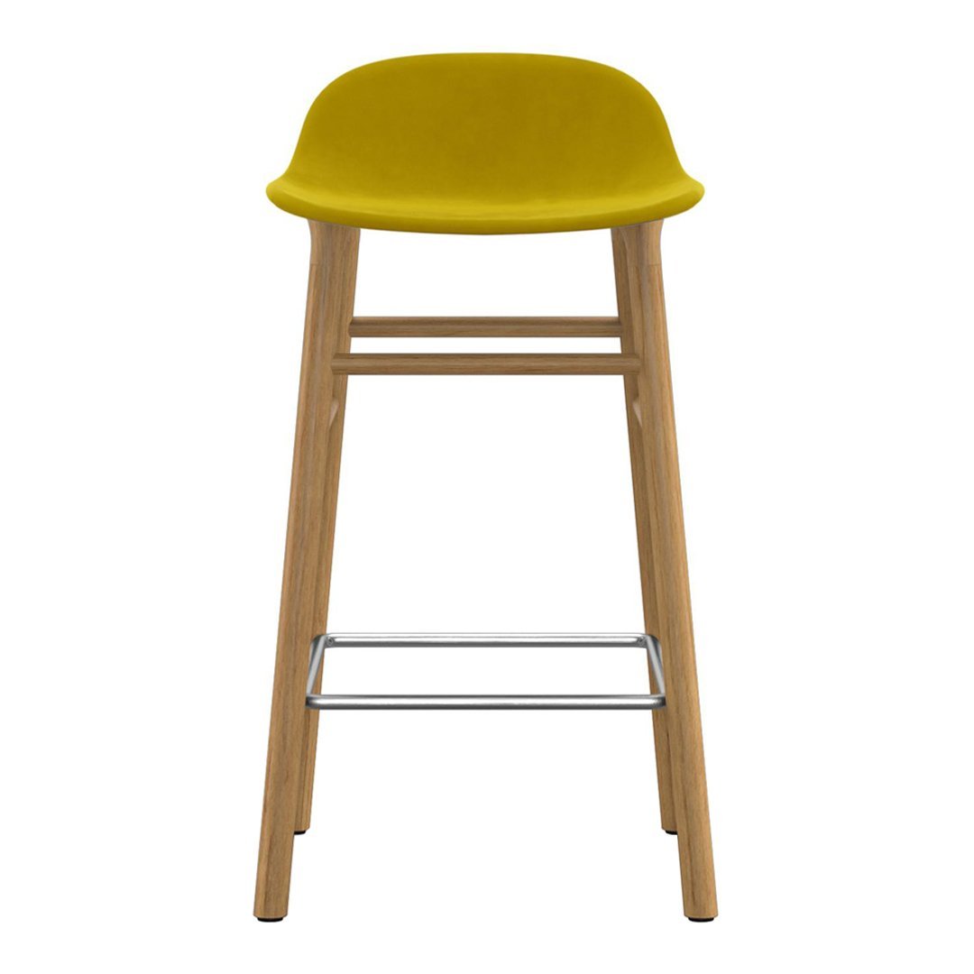 Form Counter Stool - Wood Legs - Upholstered