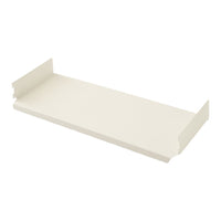 Beige, minimalist shelf with a smooth surface and clean lines, ideal for modern home decor.