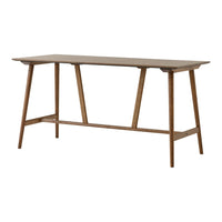 Light brown wooden console table with clean lines and minimalist design, featuring a natural wood grain pattern.