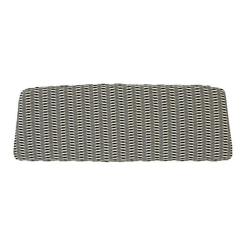 Gray and white striped runner with a textured pattern, perfect for modern home decor accents.