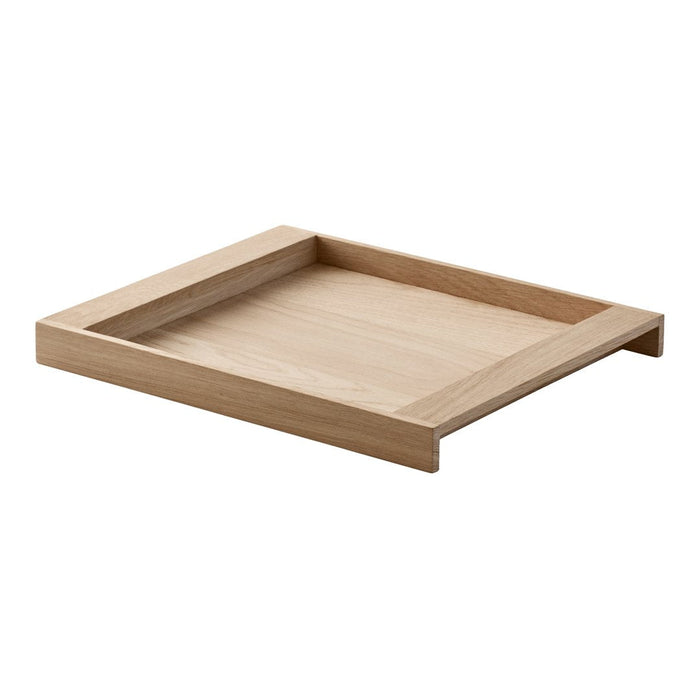Natural wood tray in light oak finish with a smooth, minimalist design and subtle grain patterns.
