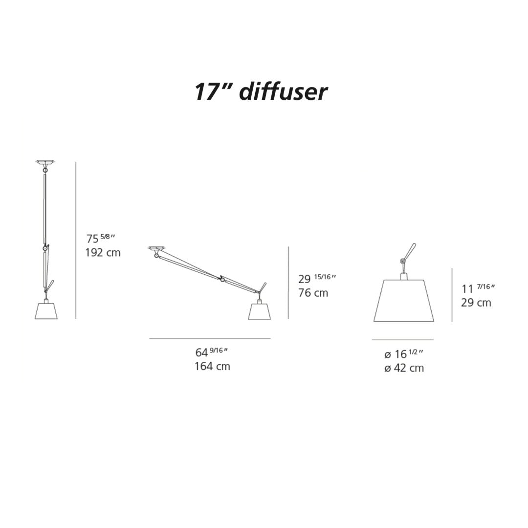 Tolomeo Off-Center Suspension Light w/ Shade