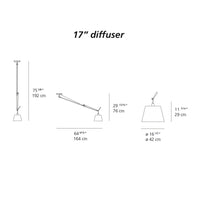 Tolomeo Off-Center Suspension Light w/ Shade