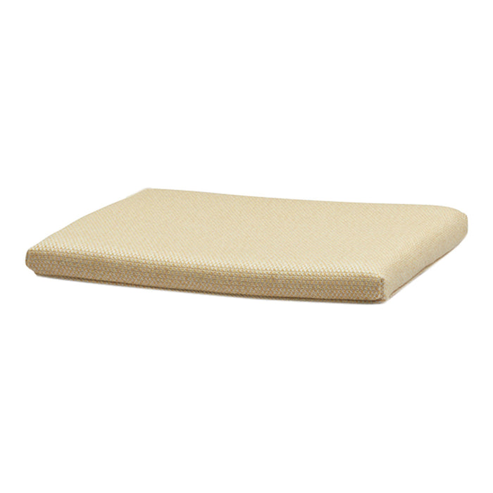 Beige cushion with a smooth, textured surface, perfect for adding comfort and style to any space.