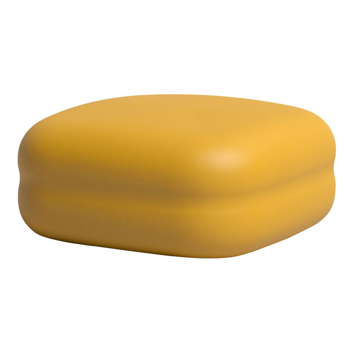 Smooth, rounded yellow design with a matte finish, ideal for modern home decor accents.