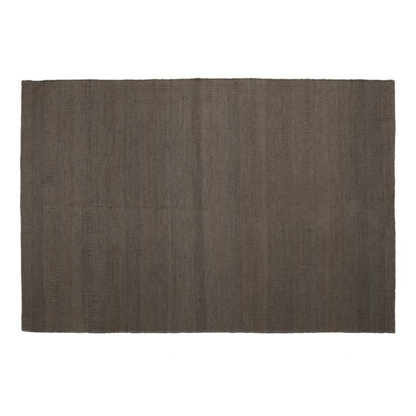 Dark gray rectangular rug featuring a textured, woven pattern for a modern look. Perfect for any interior space.