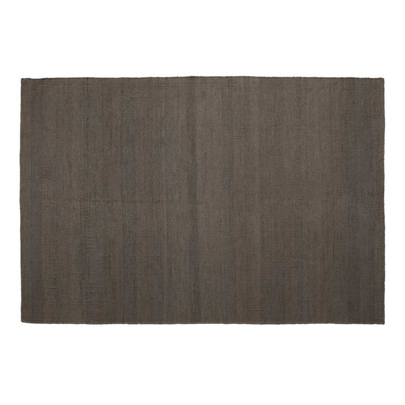 Dark gray rectangular rug featuring a textured, woven pattern for a modern look. Perfect for any interior space.