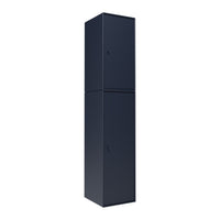 Sleek navy blue tall cabinet with a smooth, solid finish and minimalist design. Perfect for modern interiors.