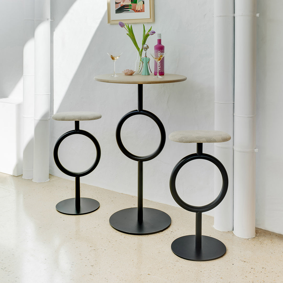 Totem Bar Stool - Upholstered Seat