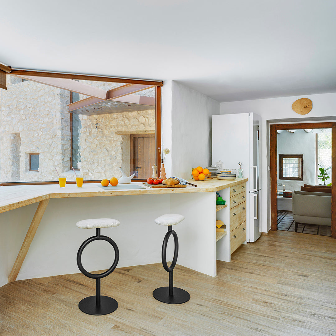 Totem Bar Stool - Upholstered Seat