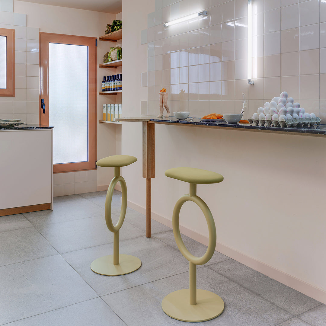 Totem Bar Stool - Upholstered Seat