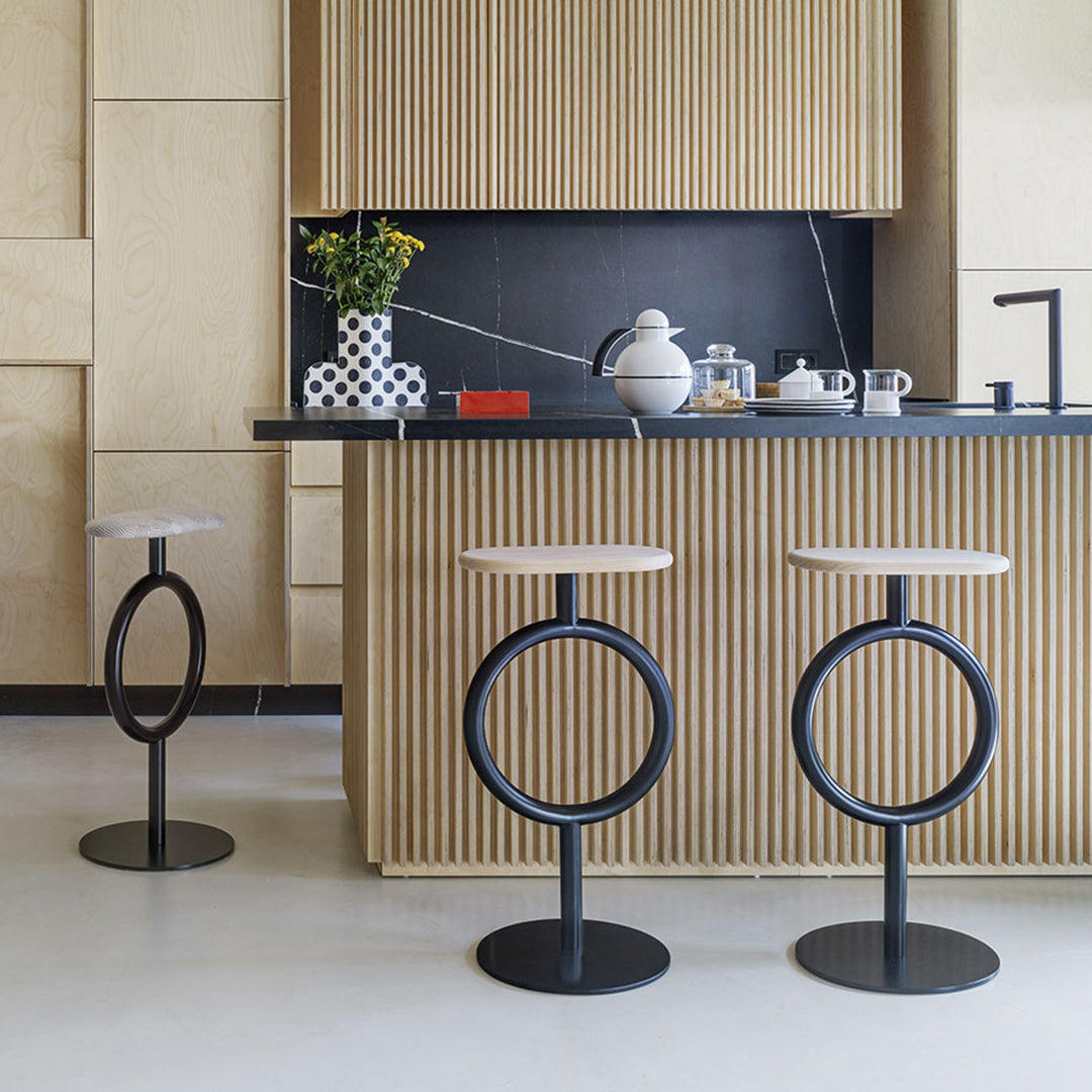 Totem Bar Stool - Upholstered Seat