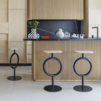 Totem Bar Stool - Upholstered Seat