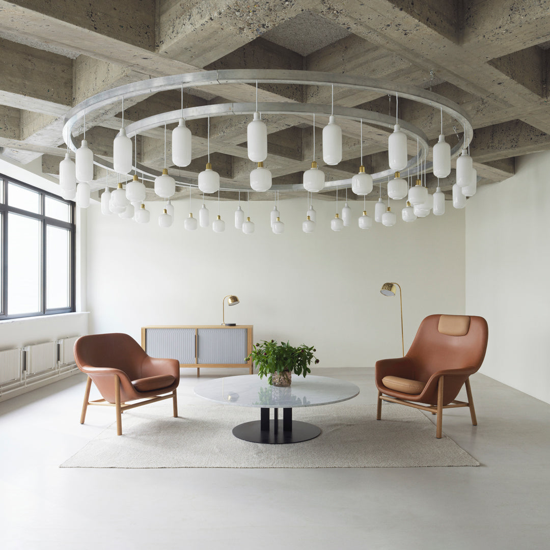 Drape Low Lounge Chair - Wood Legs