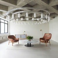 Drape Low Lounge Chair - Wood Legs