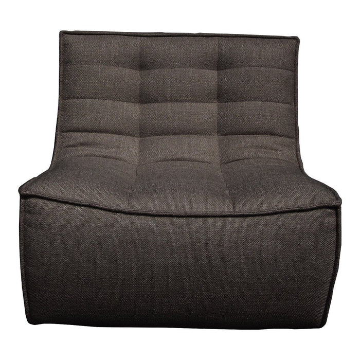 Textured dark gray chair with a tufted pattern, perfect for modern, stylish interiors.