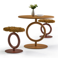 Totem Mini Stool - Upholstered Seat