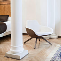 X Big Lounge Armchair - Wood Base