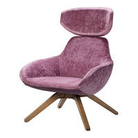 X 2Big Lounge Armchair w/ Headrest - Wood Base