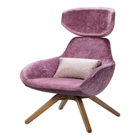 X 2Big Lounge Armchair w/ Headrest - Wood Base