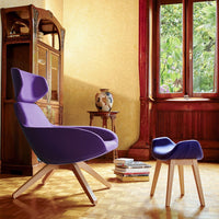 X 2Big Lounge Armchair w/ Headrest - Wood Base