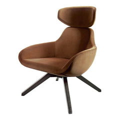 X 2Big Lounge Armchair w/ Headrest - Wood Base