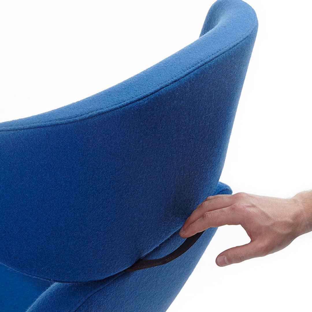 X 2Big Lounge Armchair w/ Headrest - Fixed Steel Base