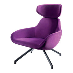 X 2Big Lounge Armchair w/ Headrest - Fixed Steel Base