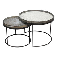 Round Tray Coffee Table Set